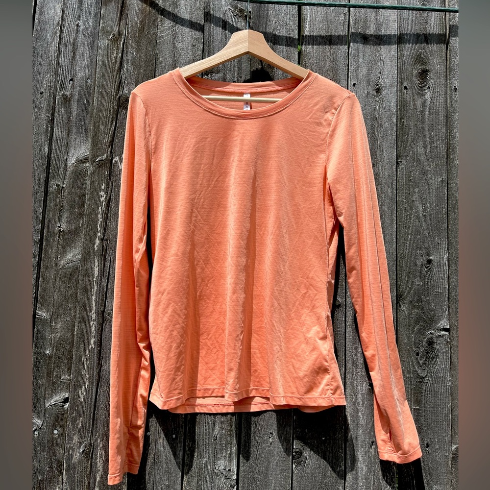 Fabletics coral athletic long sleeve top